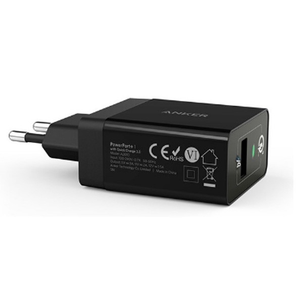 شارژر دیواری انکر مدل 3.0 Power Port plus 1 B2013 با کابل microUSB