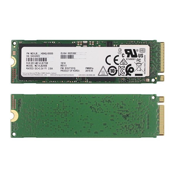 هارد SSD سامسونگ مدل PM981A M.2 ظرفیت 256 گیگابایت HBHQ