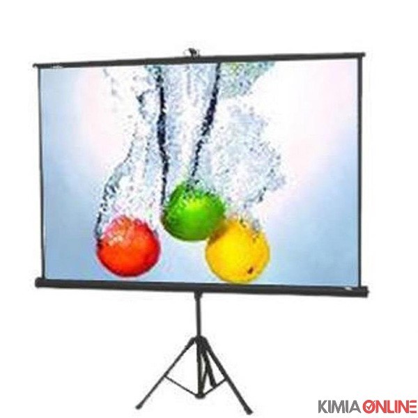 تصویر  پرده نمایش اسکوپ با ابعاد 1.5 × 1.5 متر دستی پایه دار
