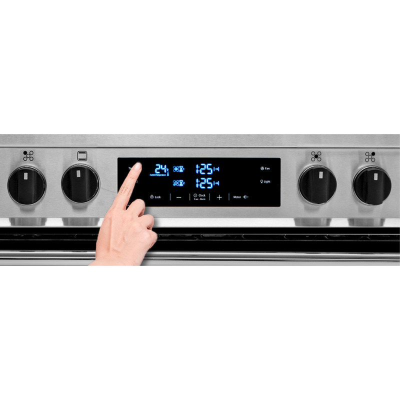 اجاق گاز 5 شعله فر دار سفید والنتینو دیجیتال SGC5-6111N