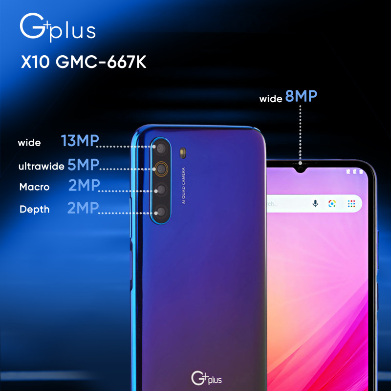 گوشی موبایل جی پلاس مدل X10 GMC-667K دو سیم کارت ظرفیت 64 گیگابایت و رم 3 گیگابایت