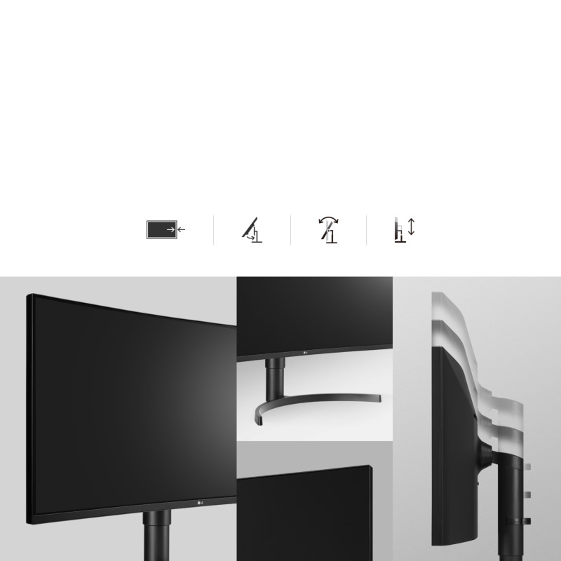 مانیتور خمیده ال جی مدل 35WN75C سایز 35 اینچ