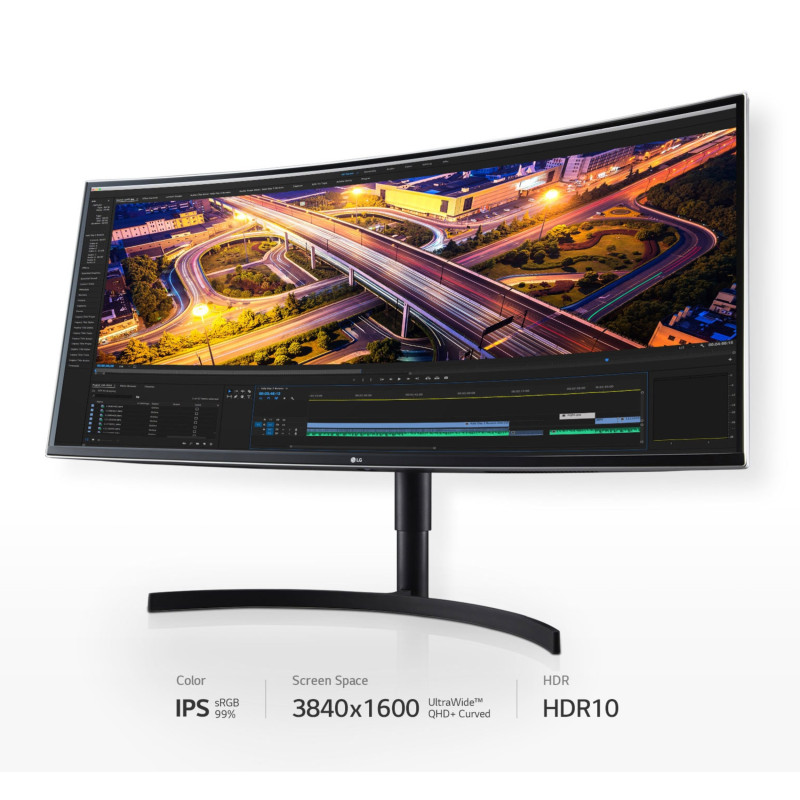 مانیتور گیمینگ ال جی مدل 38WN75C-B سایز 38 اینچ