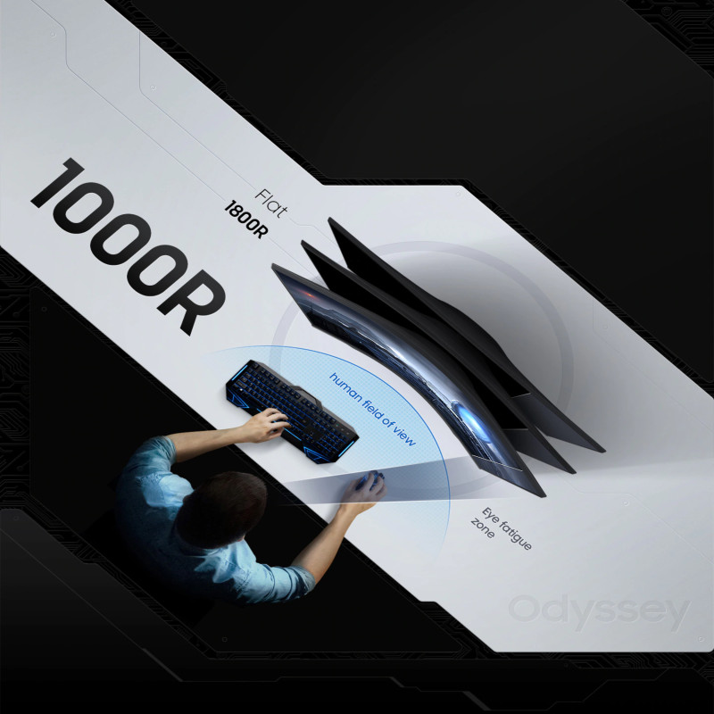 مانیتور گیمینگ سامسونگ مدل LC32G55TQ-W سایز32 اینچ