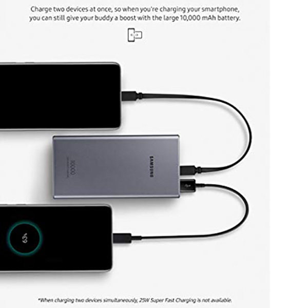 شارژر همراه سامسونگ مدل 25W EB-P3300XJEG ظرفیت 10000 میلی آمپر ساعت