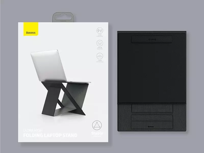 استند لپ تاپ بیسوس Baseus Ultra High Folding Laptop Stand SUZB-A01 مناسب لپ تاپ های 11 تا 16 اینچ