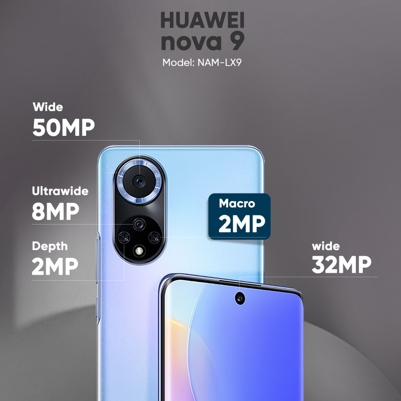 گوشی موبایل هوآوی مدل nova 9 NAM-LX9 دو سیم کارت ظرفیت 128گیگابایت و 8 گیگابایت رم
