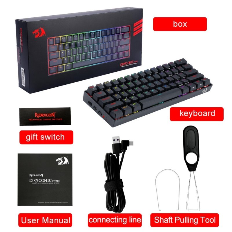 کیبورد گیمینگ ردراگون مدل DRACONIC K530 PRO